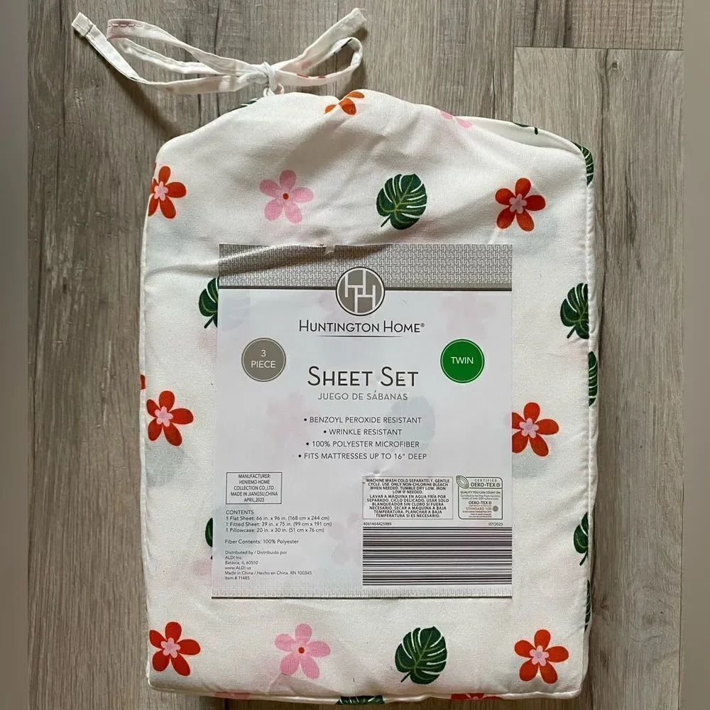 Huntington Home 3 Piece Bed Sheet Set